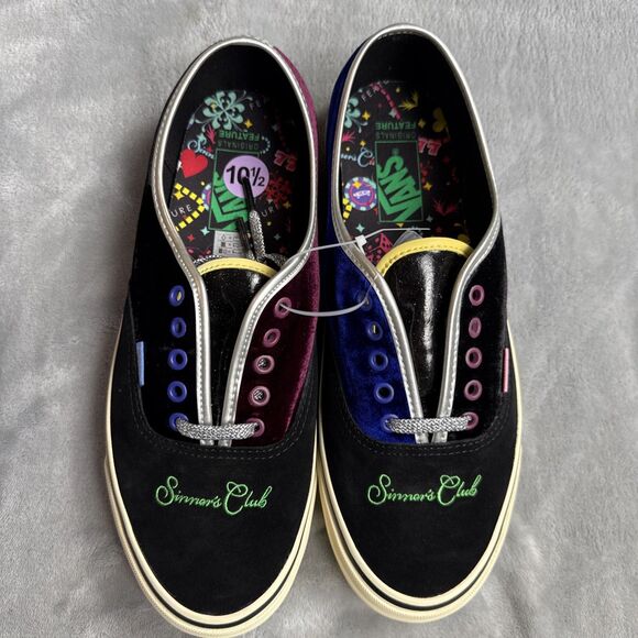 Vans x Feature Sinner’s Club Part II OG Authentic LX 10.5 Men / 12 Women Velvet - Picture 4 of 14